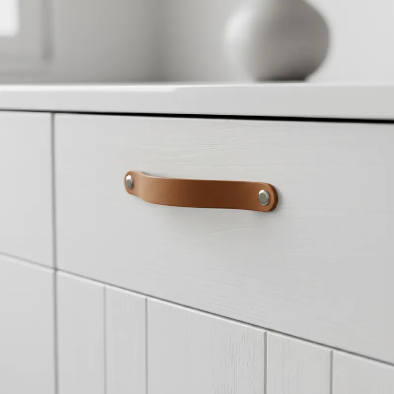 Kožna ručka DOLCE OVAL / Smeđa