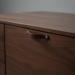 Kožna ručka DOLCE OVAL / Tamnosmeđa