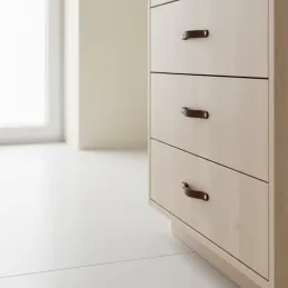 Kožna ručka DOLCE OVAL / Tamnosmeđa