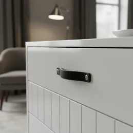 Kožna ručka DOLCE / Crna