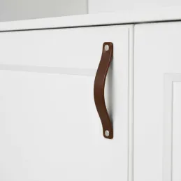 Kožnata ručka DOLCE / Tamno smeđa