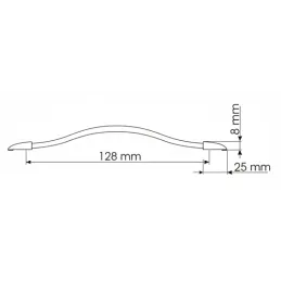 Kožnata ručka LEATY / Crna - smeđa koža