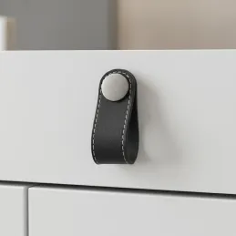 Ručka za gumb CASE / Crna koža
