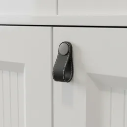 Ručka za gumb CASE / Crna koža