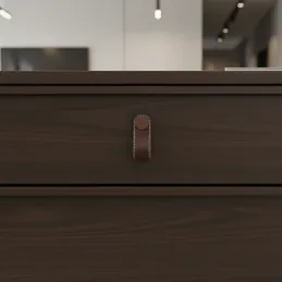 Ručka gumb CASE / Smeđa koža