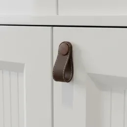 Ručka gumb CASE / Smeđa koža