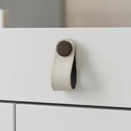 Ručka gumb CASE / Bijela koža