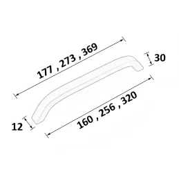 Ručica VIDOS / Crna mat