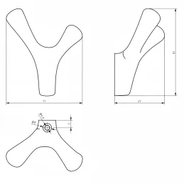 Vješalica YPSILON / Crna mat