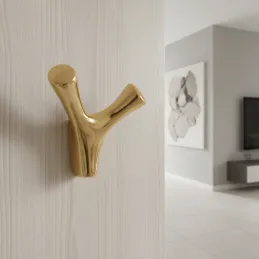 Vješalica YPSILON / Zlatno sjajna