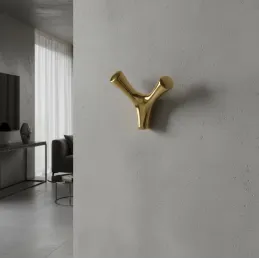 Vješalica YPSILON / Zlatno sjajna