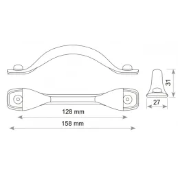 Ručka WERDES / Starocrna