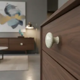 Gumb FRAGILE / Napuknuti porculan krem