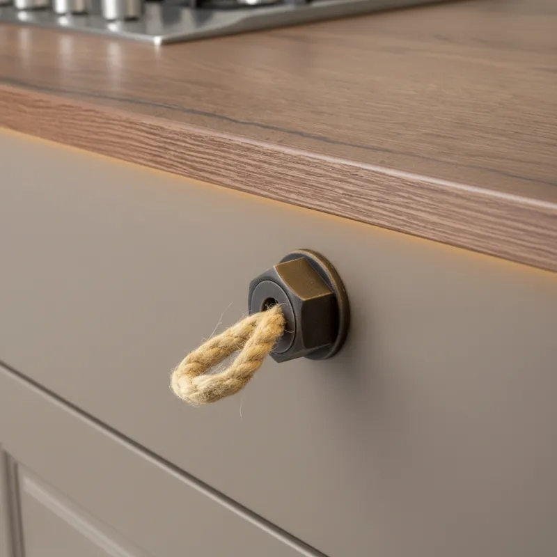 Ručka knopka SPACCATA / Starocrna