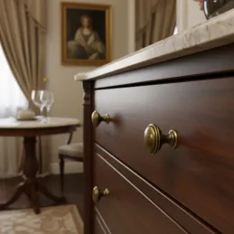 Ručka knopka ARLES / Sjajni mesing patina