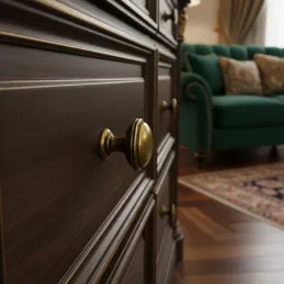 Ručka knopka ARLES / Sjajni mesing patina