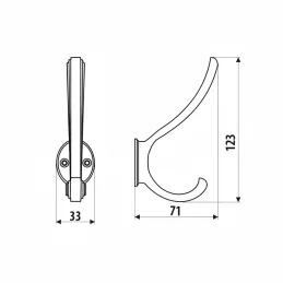 Namještajna vješalica ARLES / Bakarna patina