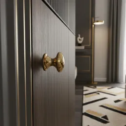 Plastična ručkica knop MARISA / Sjajno zlatna