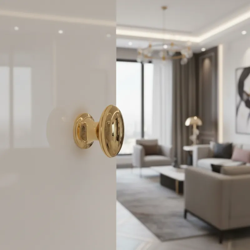 Plastična ručkica knop MARISA / Sjajno zlatna