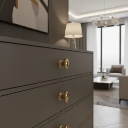 Plastična ručkica knop MARISA / Sjajno zlatna