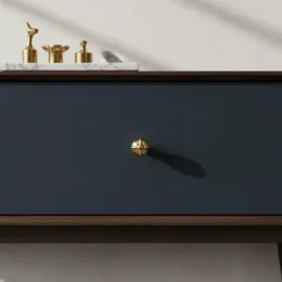 Plastična ručkica knopka CROWN / Zlatna