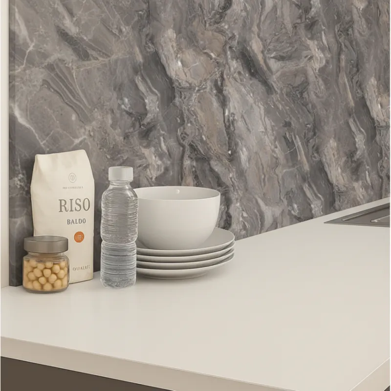 Zaštitni zid za radnu ploču EGGER Mramor Cipollino sivi / F093