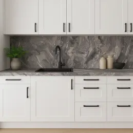 Zaštitni zid za radnu ploču EGGER Mramor Cipollino sivi / F093