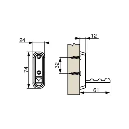 Izvlačna vješalica COSTA / Sjajno zlatna