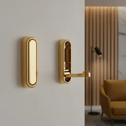 Izvlačna vješalica COSTA / Sjajno zlatna