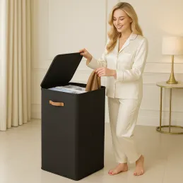 Košara za rublje MYSTIC 170L / Crna