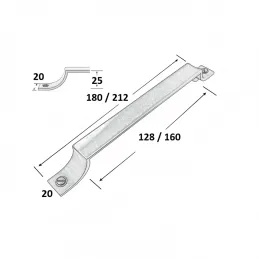 Ručka PERLA / Starosrebrna