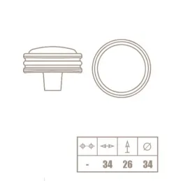 Keramička ručka knop FARO / Matirano zlato
