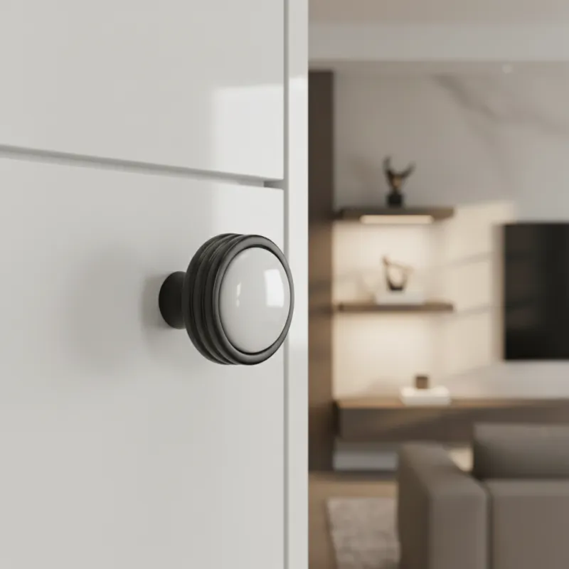 Keramička ručka gumb FARO / Crna mat