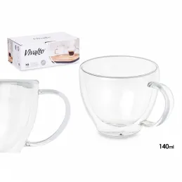 Set od 6 termo čaša za kavu VIVALTO 140 ml / Prozirno