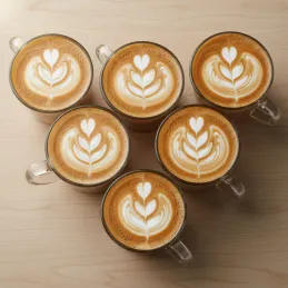 Set od 6 staklenih šalica za kavu i napitke VIVALTO 400 ml / Prozirno