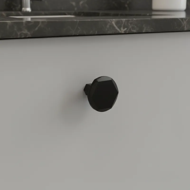 Ručka knopka LAMEGO / Crna mat