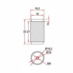 Ručka knopka LAYLA / Brušeno zlato