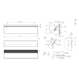 Ručka NALU / Crna mat