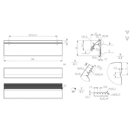 Ručka NALU / Crna mat