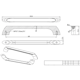 Ručka PAMELA / Crna mat