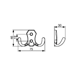 Vješalica MIKEL M / Sjajni mesing