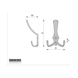Vješalica MIKEL XL / Sjajna mjed