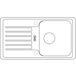 Kameninjski sudoper Blanco FAVUM 45 S / Crna