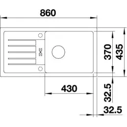 Kamniti sudoper Blanco FAVUM XL 6 S / Bijela