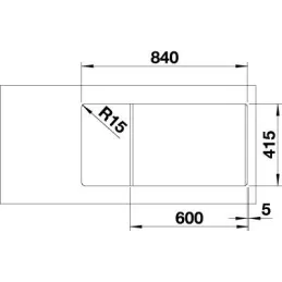 Kameninčki sudoper Blanco FAVUM XL 6 S / Kava