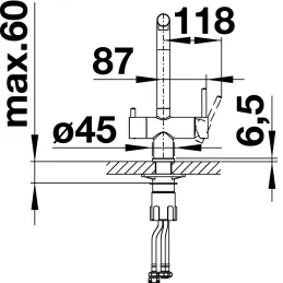 Baterija Blanco TRIMA / krom