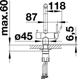 Baterija Blanco FONTAS II / silgranit