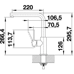 Baterija Blanco LANORA / polirani nehrđajući čelik