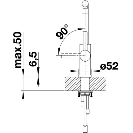 Baterija Blanco LANORA / polirani nehrđajući čelik