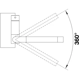Baterija Blanco LARESSA F / krom / za ugradnju ispred prozora
